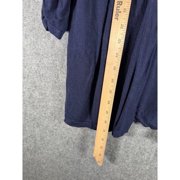 Chico's Sweater Women 1 Medium Long Sleeve Blue Lightweight Cardigan Neutral - Picture 4 of 7